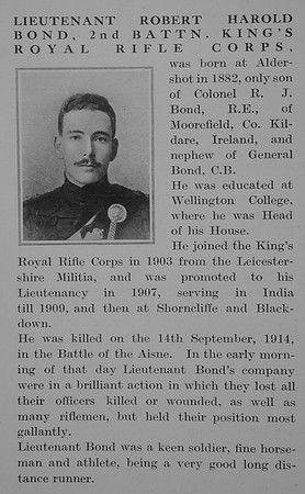 Bond R H Lt 2nd Kings Royal Rifle Corps Obit The Bond Of Sacrifice Vol 1