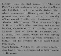 Abadie_E_H_A_Major_DSO_9th_Lancers_Obit_Part_4_Bond_Of_Sacrifice Vol 1