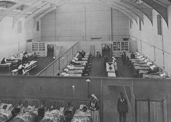 The Duchess Of Connaughts Canadian Hospital On A Covered Tennis Court At Clivedon