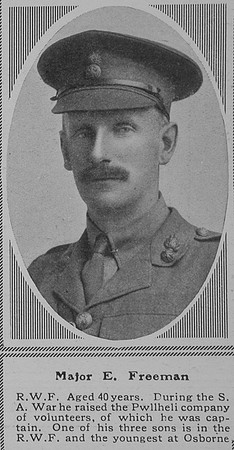 Freeman E Major 10th R Welsh Fusiliers The Sphere 15th Apr 1916