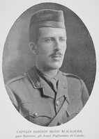 Blackader G H Captain 42nd Canadian Infantry
