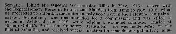 Shepherd N Sergt 4146 16th London Regiment Obit Part 2 De Ruvignys Roll Of Honour Vol 4