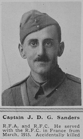 Sanders J D G Captain RFC The Sphere 5th Feb 1916