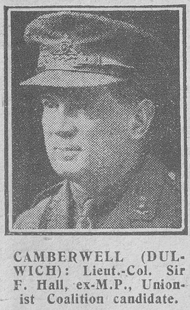 Hall F Lt Col Sir Royal Field Artillery The Graphic 26th Nov 1918