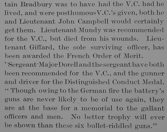 Bradbury E K Captain VC Royal Horse Artillery Obit Part 6 The Bond Of Sacrifce Vol 1