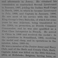 Adair W F Captain Indian Army Obit Part 2 Bond Of Sacrifice Vol 1