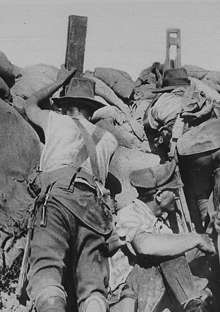 Australian Troops Using A Periscope Rifle In Gallipoli