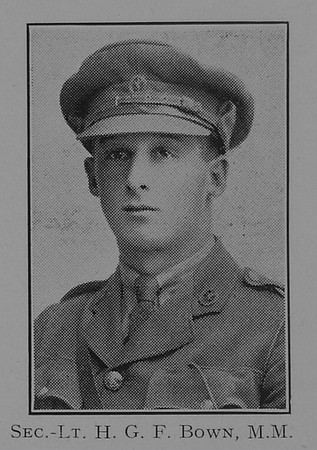 Brown H G F 2nd Lt MC Machine Gun Corps