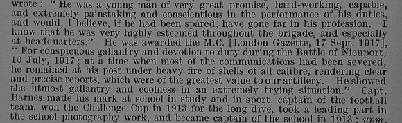 Barnes H C Captain MC 2nd Royal Sussex Regiment Obit Part 2 De Ruvignys Roll Of Honour Vol 4