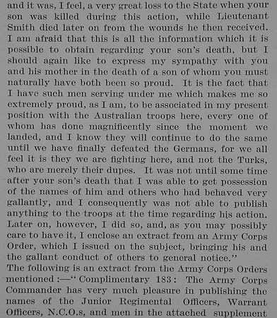 Armstrong H P Lt 15th Australian Infantry Obit Part 7 The Bond Of Sacrifice Vol 2