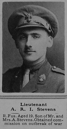 Stevens A R I Lt 9th Royal Fusiliers The Sphere 28th Oct 1916
