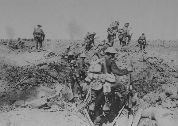 The Fight For Morval British Troops Leaving The Trenches