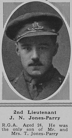 Jones-Parry J N 2nd Lt RGA The Sphere 14th July 1917