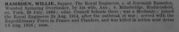 Ramsden W Sapper 41835 Royal Engineers Short Obit De Ruvignys Roll Of Honour Vol 4