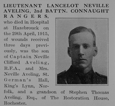 Aveling L N Lt 2nd Connaught Rangers Obit Part 1 The Bond Of Sacrifice Vol 2