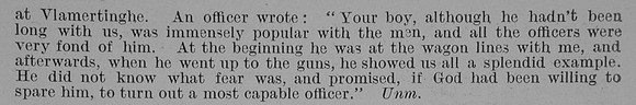 Reynolds A S 2nd Lt Royal Horse Artillery Obit Part 2 De Ruvignys Roll Of Honour Vol 3