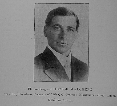 MacEchern H Sergt 139637 75th Canadian Infantry (Central Ontario Regiment) The Sword Of The North Highland Memories Of The Great War - Dugald MacEchern