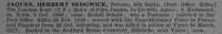 Jaques H S Pte 372732 8th London Regiment Obit De Ruvignys Roll Of Honour Vol 4