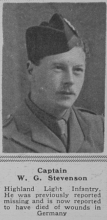 Stevenson W G Captain HLI The Sphere 22nd June 1918
