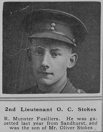 Stokes O C 2nd Lt 2nd R Munster Fusiliers The Sphere 5th May 1917