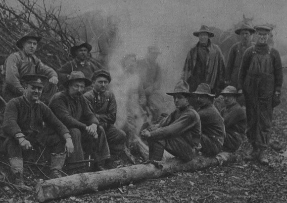 Canadian Lumberman Clearing Timber At Virginia Water