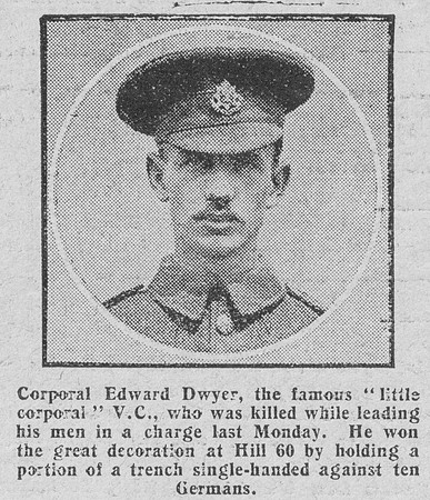 Dwyer E Cpl VC East Surrey Regiment The Graphic 11th Sep 1916