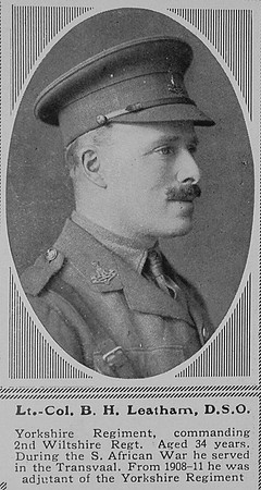 Leatham B H Lt Col DSO Yorks Regt The Sphere 30th Oct 1915