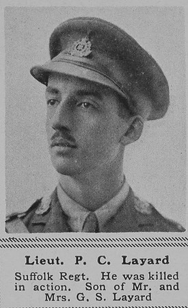 Layard P C Lt 4th Suffolk Regt The Sphere 26th Oct 1918