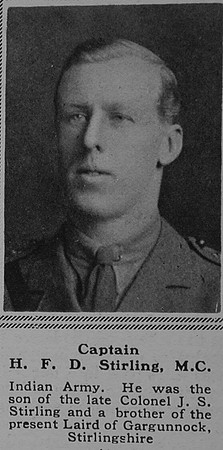 Stirling H F D Captain MC Indian Army The Sphere 24th Feb 1917