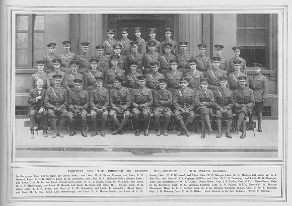 Welsh Guards Officers The Illustrated War News 23rd Jun 1915