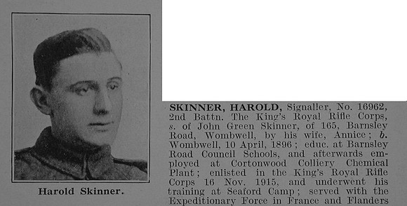 Skinner H Sig 2nd King's Royal Rifle Corps Obit Part 1 De Ruvignys Roll Of Honour Vol 3