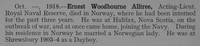 Alltree E W Lt HMS India RNR Obit Shrewsbury School Roll Of Service
