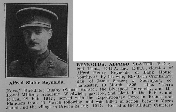 Reynolds A S 2nd Lt Royal Horse Artillery Obit Part 1 De Ruvignys Roll Of Honour Vol 3