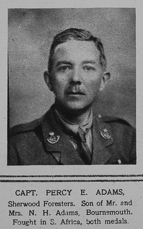 Adams P E Captain 5th Notts And Derby Regiment The Illustrated London News 14th Jul 1917