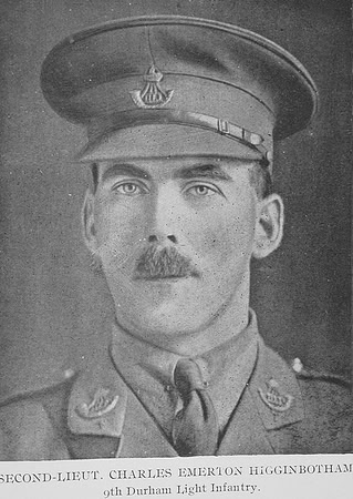Higginbotham C E 2nd Lt 9th Durham Light Infantry