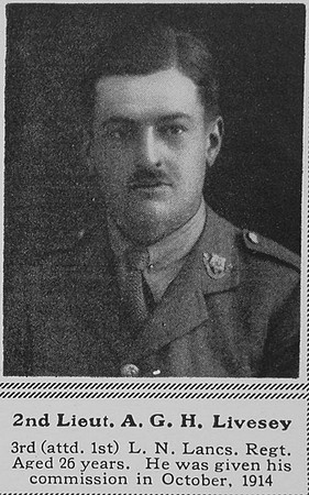 Livesey A G H 2nd Lt 1st Loyal North Lancs Regt The Sphere 12th Feb 1916