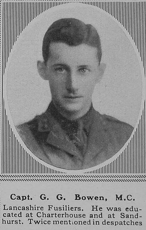 Bowen G G Captain MC Lancashire Fusliers The Sphere 5th Oct 1918