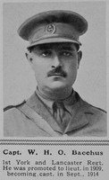 Bacchus W H O Captain 1st Yorks & Lancs Regt The Sphere 30th Oct 1915