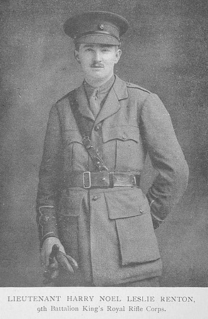 Renton H N L Lt 9th Kings Royal Rifle Corps