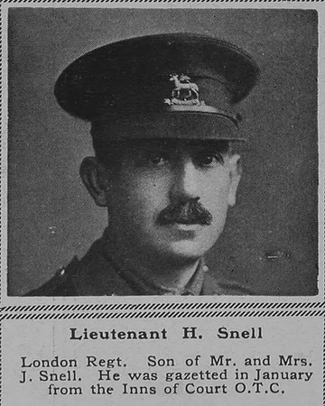 Snell H Lt 24th London Regt The Sphere 19th May 1917