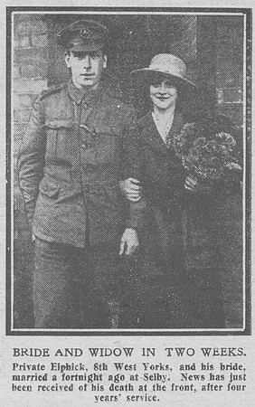 Elphick F Pte 265296 8th West Yorkshire Regiment The Graphic 14th Nov 1918