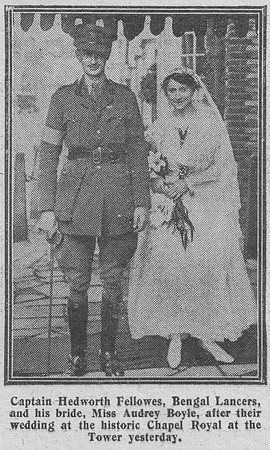 Fellowes H G A Captain Indian Army The Graphic 19th Sep 1916