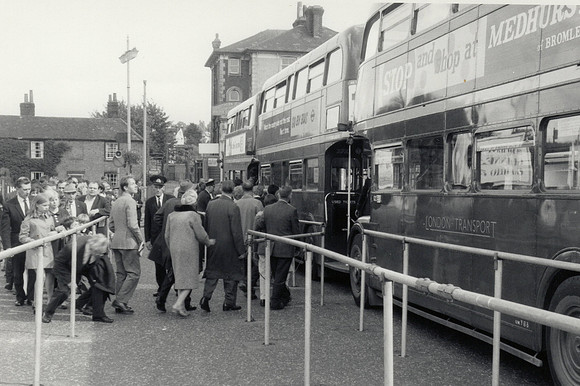 Boarding Buses In Epsom For The Derby 1960s