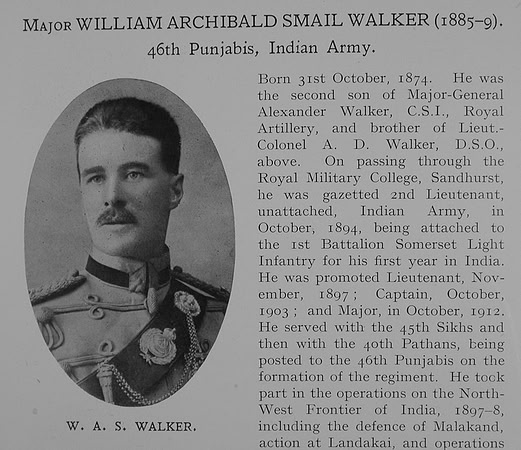 Walker W A S Major Indian Army Obit Part 1 Dulwich College Roll Of Honour