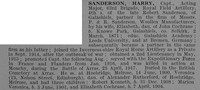 Sanderson H Captain Royal Field Artillery Obit De Ruvignys Roll Of Honour Vol 4