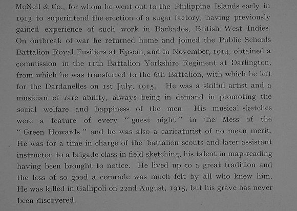 Rutherwood T W 2nd Lt 6th Yorkshire Regiment Obit Part 2 Dulwich College Roll Of Honour