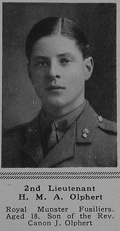 Olphert H M A 2nd Lt 3rd Royal Munster Fusiliers Attd 7th Leinster Regiment The Sphere 9th Dec 1916