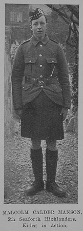 Manson M Pte 4813 5th Seaforth Highlanders The Sword Of The North Highland Memories Of The Great War - Dugald MacEchern