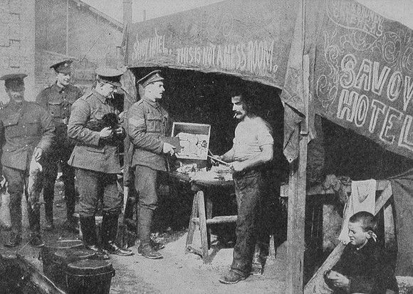 A British Camp Kitchen Named The Savoy Hotel In Northern France