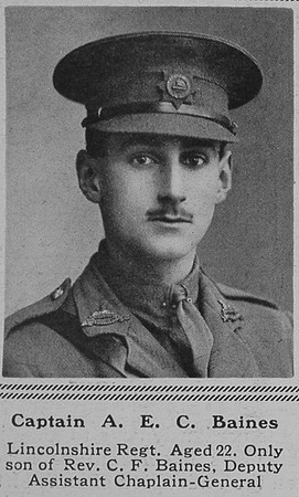 Baines A E C Captain Lincs Regt The Sphere 27th May 1916